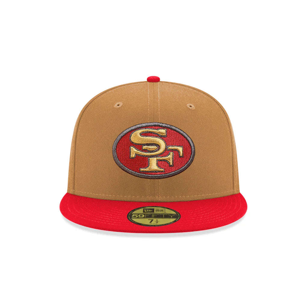 New Era San Francisco 49ers Wheat Red 2 Tone XVI Super Bowl SP 59Fifty Fitted