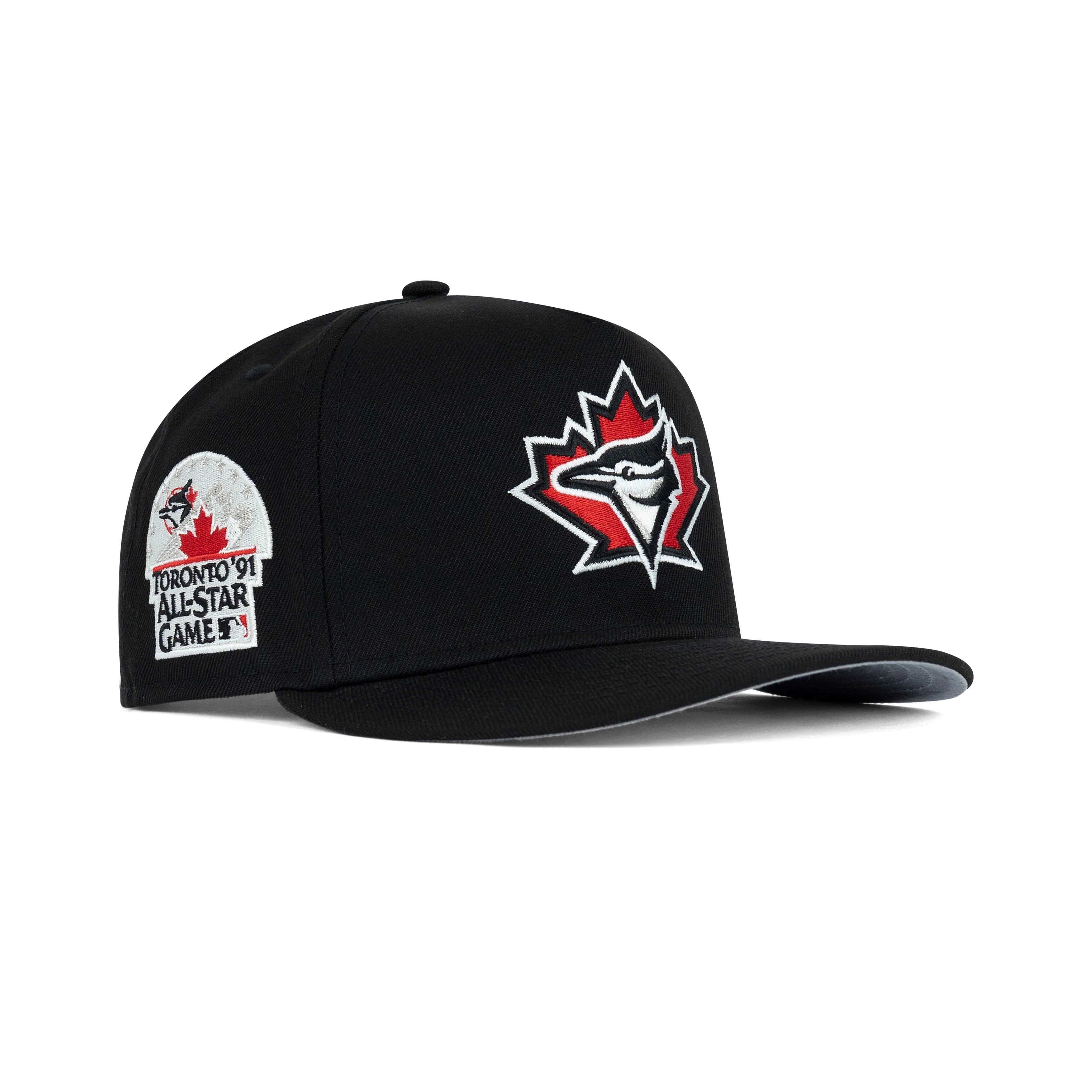 New Era Toronto Blue Jays A-Frame Snapback Grey Bottom "Black Red Silver" (1991 Toronto All Star Game Embroidery)
