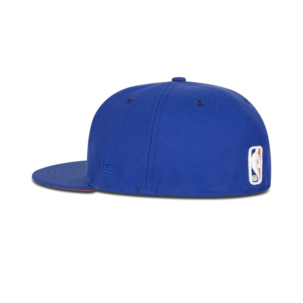 New Era New York Knicks Fitted Orange Bottom "Blue Orange" (Statue of Liberty NBA Embroidery)