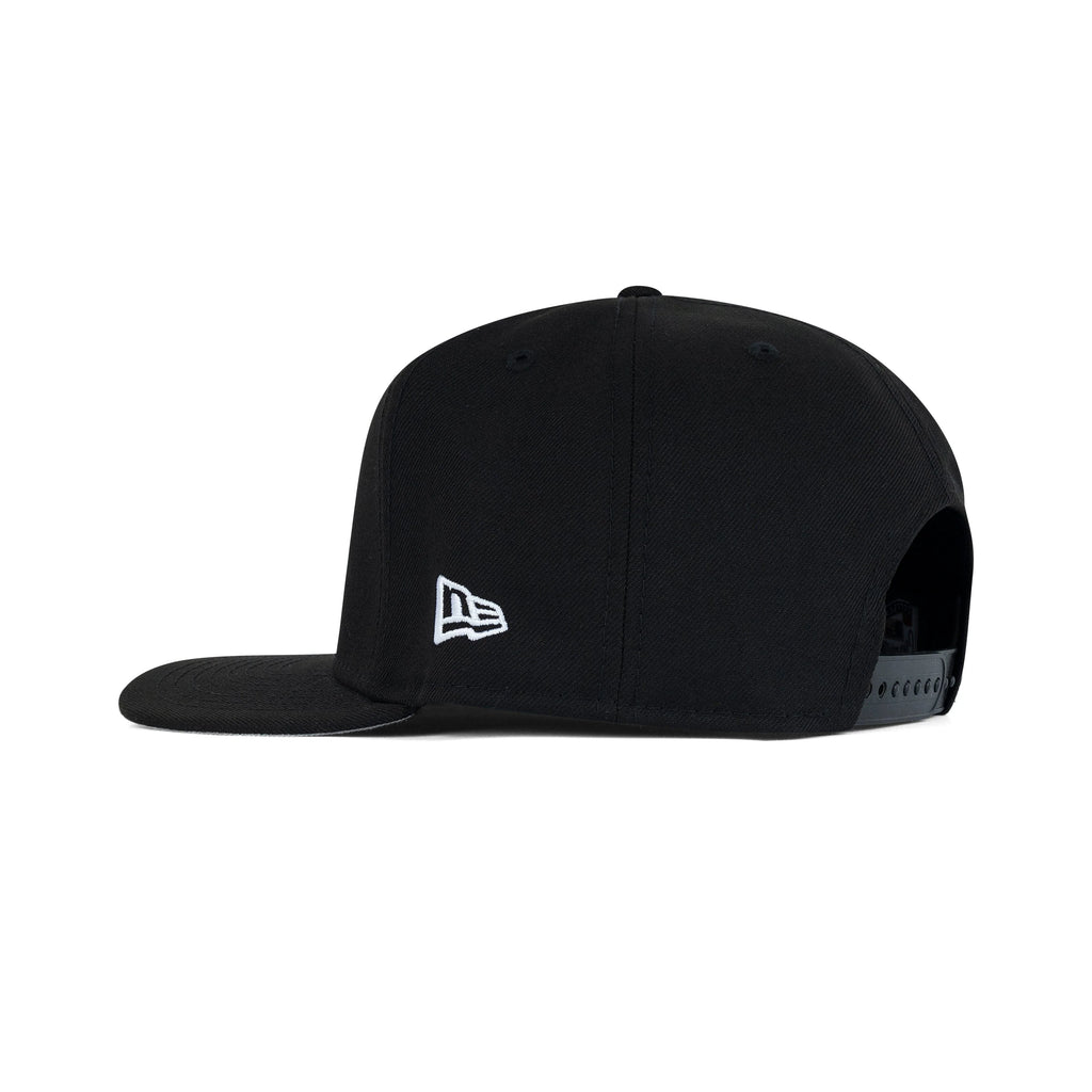 New Era NYY vs. NYM A-Frame Snapback Grey Bottom "Black White" (2000 Subway Series Embroidery)