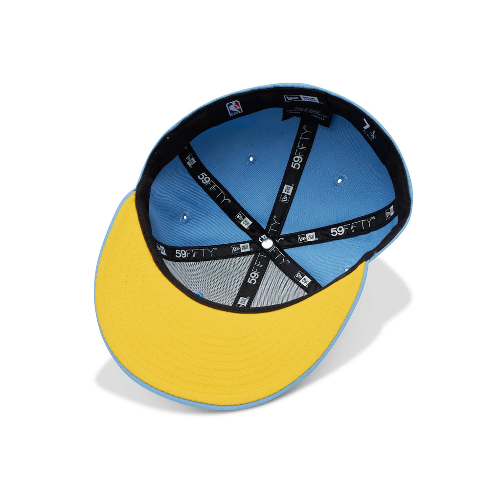 New Era Vancouver Grizzlies Fitted Yellow Bottom "Sky Blue Yellow" (Basketball Embroidery)