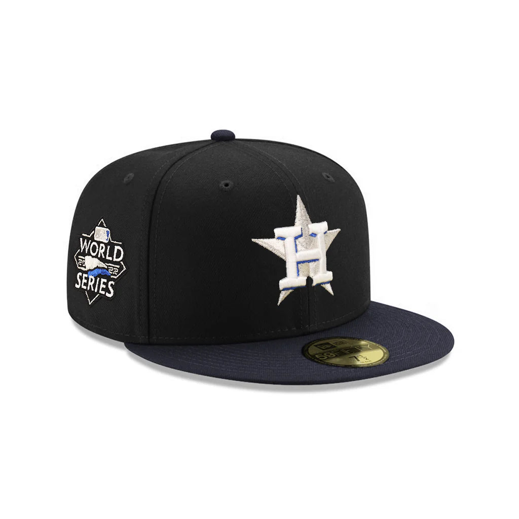 New Era  Houston Astros Black Blue 2 Tone 2022 World Series SP 59Fifty Fitted