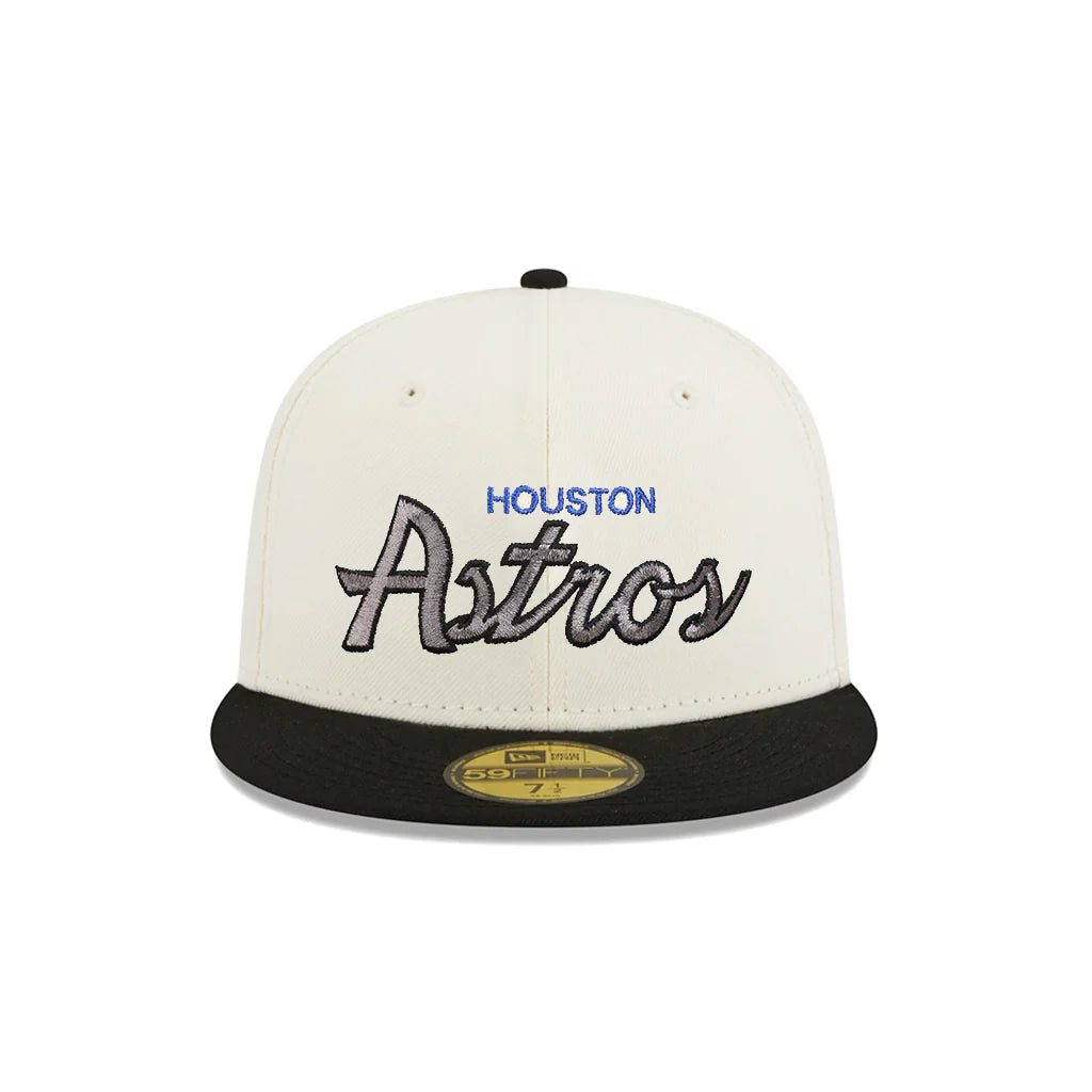 New Era  Houston Astros Script Chrome Black 2 Tone 35th Anniversary SP 59Fifty Fitted