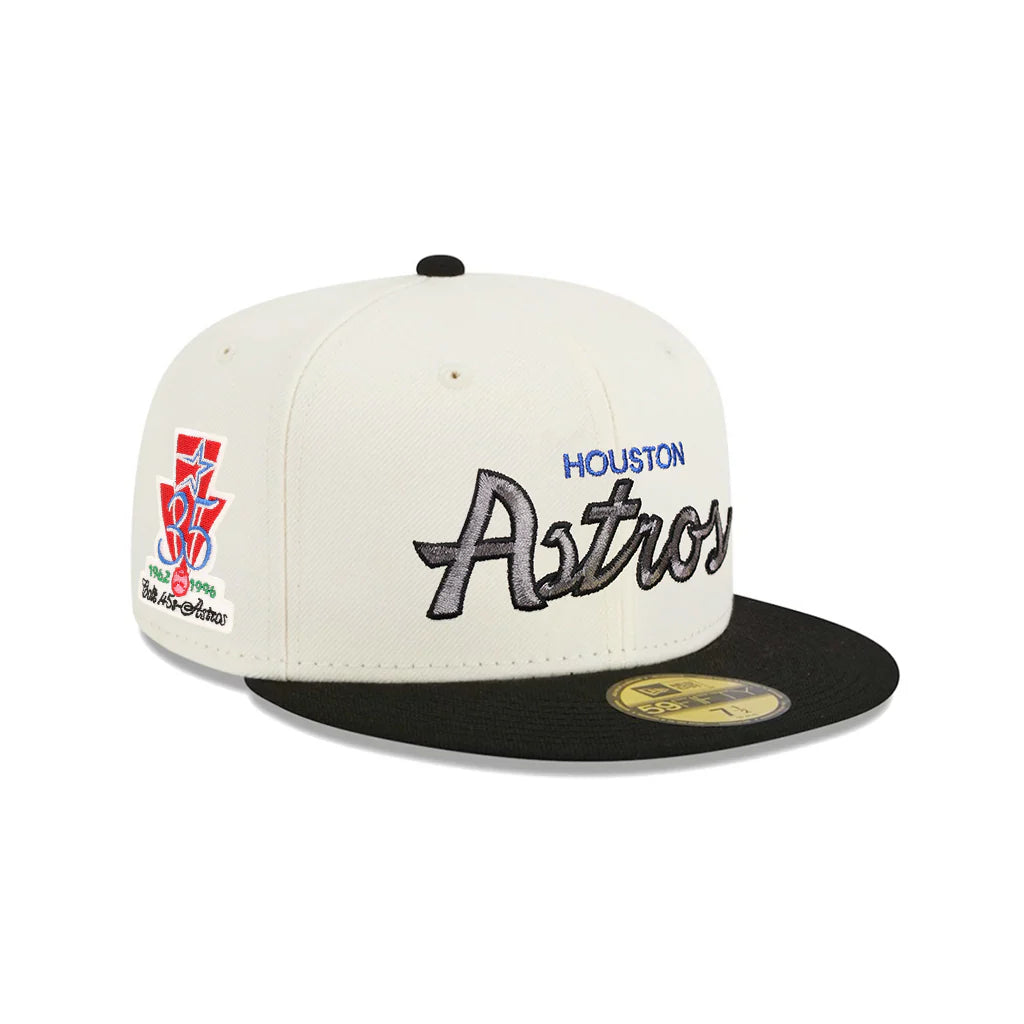 New Era  Houston Astros Script Chrome Black 2 Tone 35th Anniversary SP 59Fifty Fitted