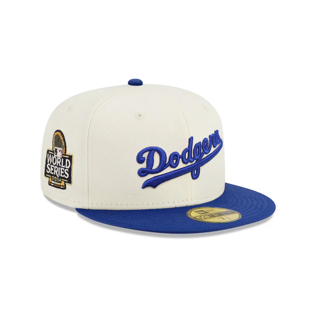 New Era Los Angeles Dodgers Chrome Blue 2 Tone 2024 World Series SP 59Fifty Fitted