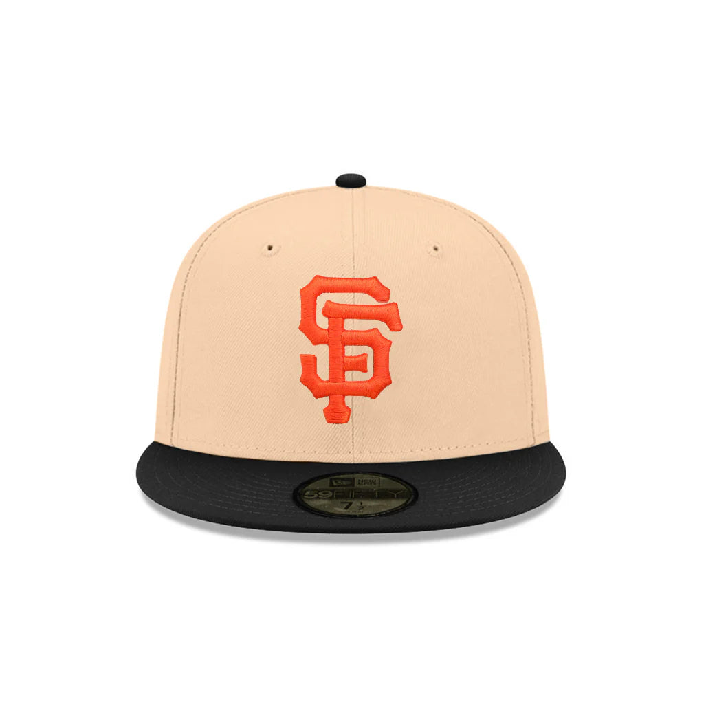 New Era  San Francisco Giants Mango Black 2 Tone 2010 World Champions SP 59Fifty Fitted
