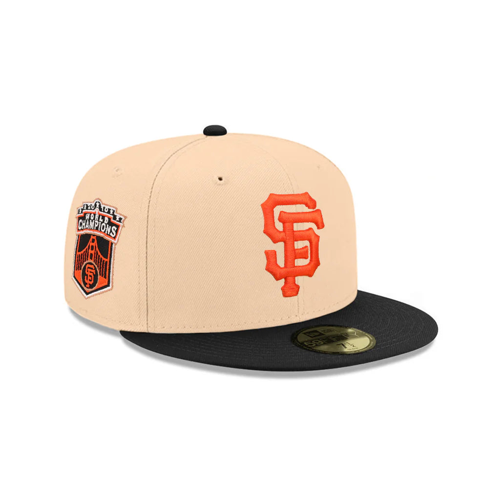 New Era  San Francisco Giants Mango Black 2 Tone 2010 World Champions SP 59Fifty Fitted