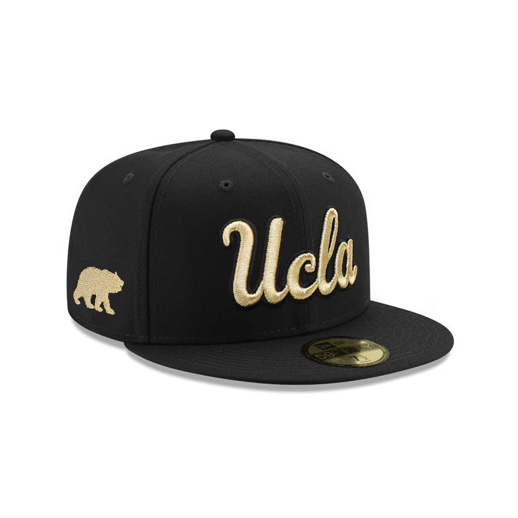 New Era University Of California Los Angeles UCLA Bruins Black Gold Alternate Logo SP 59Fifty Fitted