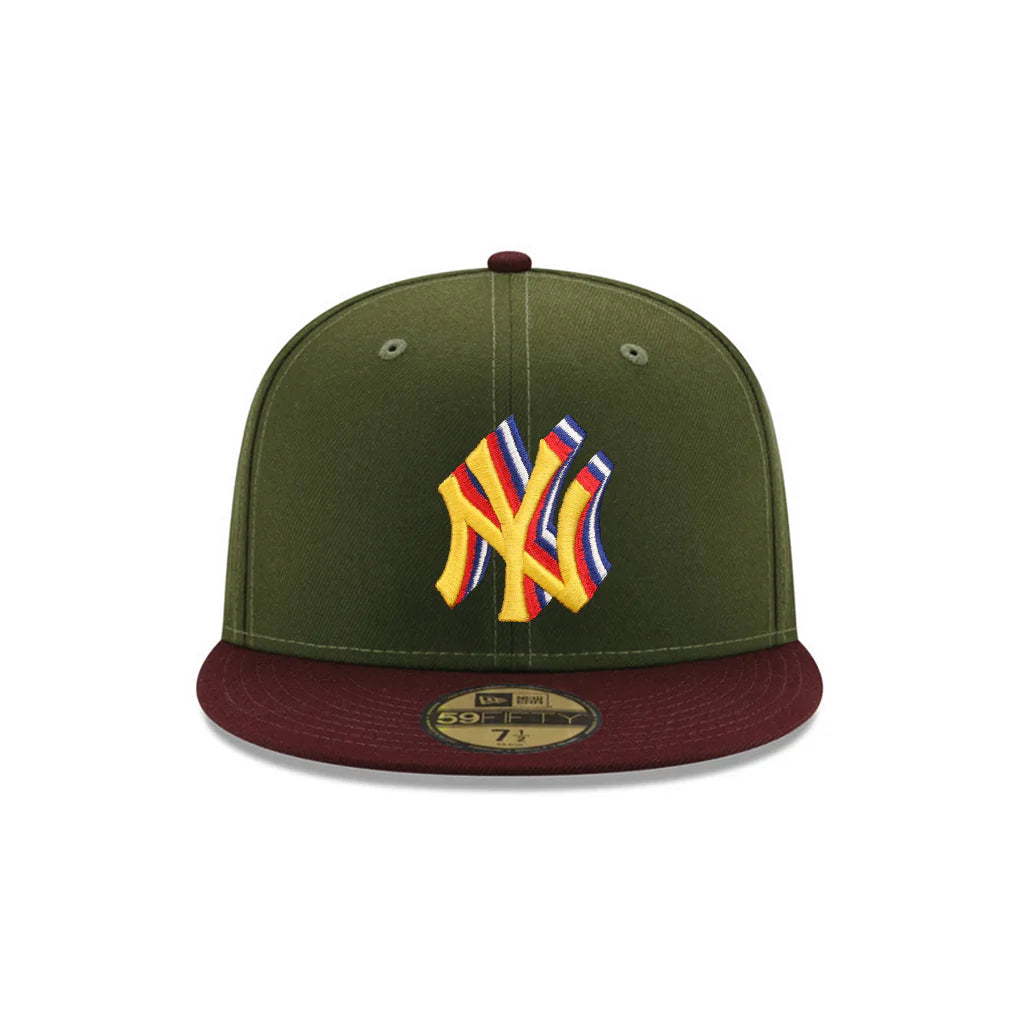 New Era  New York Yankees Green Maroon 2 Tone 1996 World Series SP 59Fifty Fitted